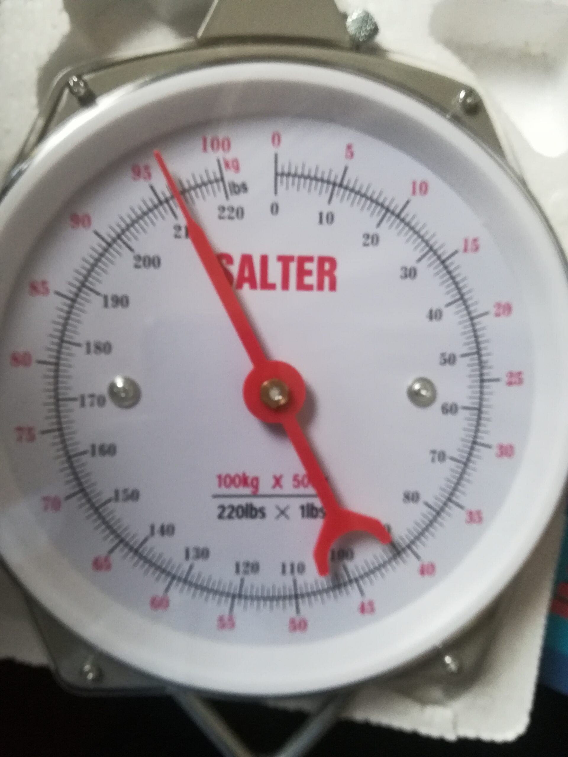 Double hooks weighing dial