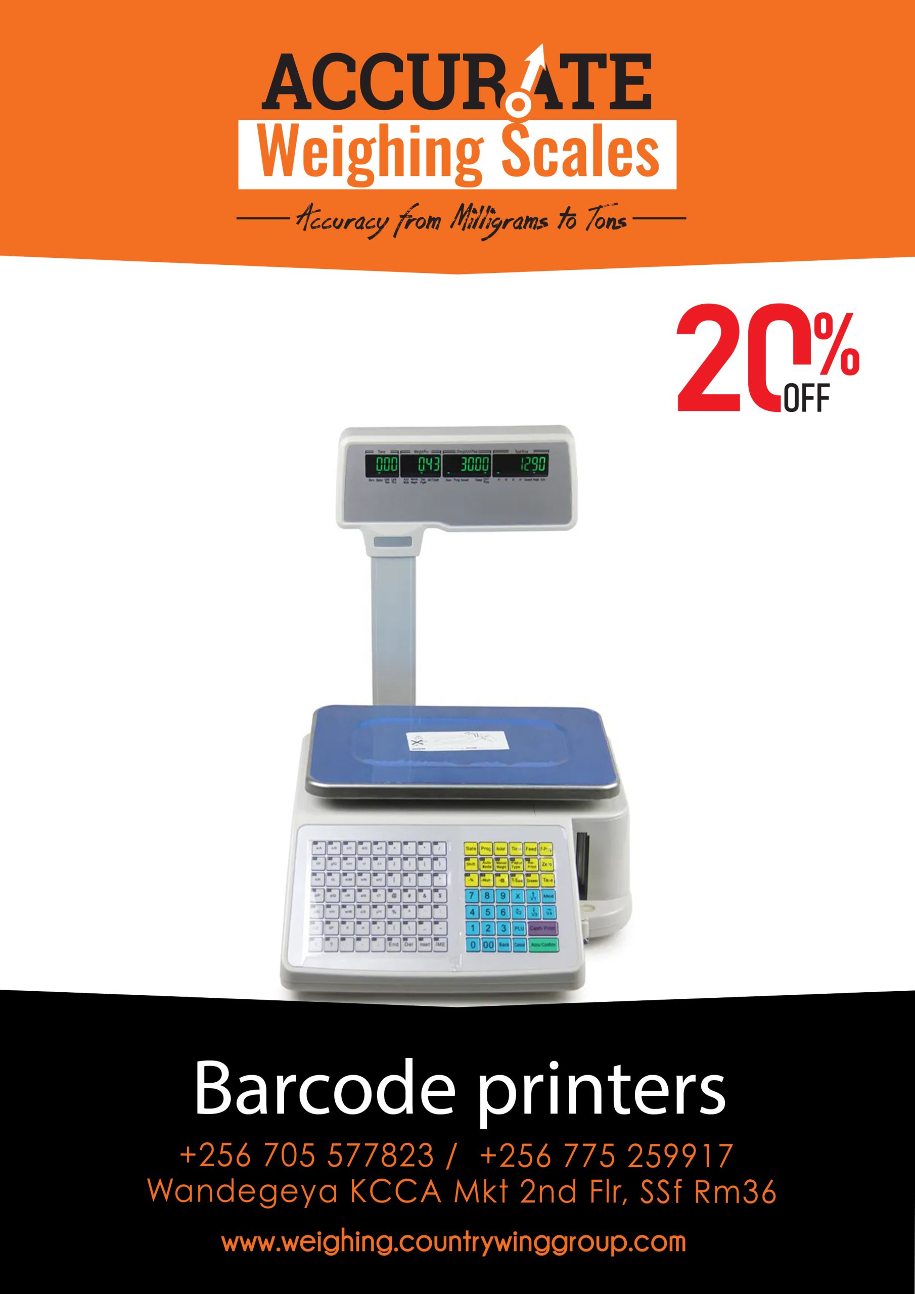 Barcode printing scales 