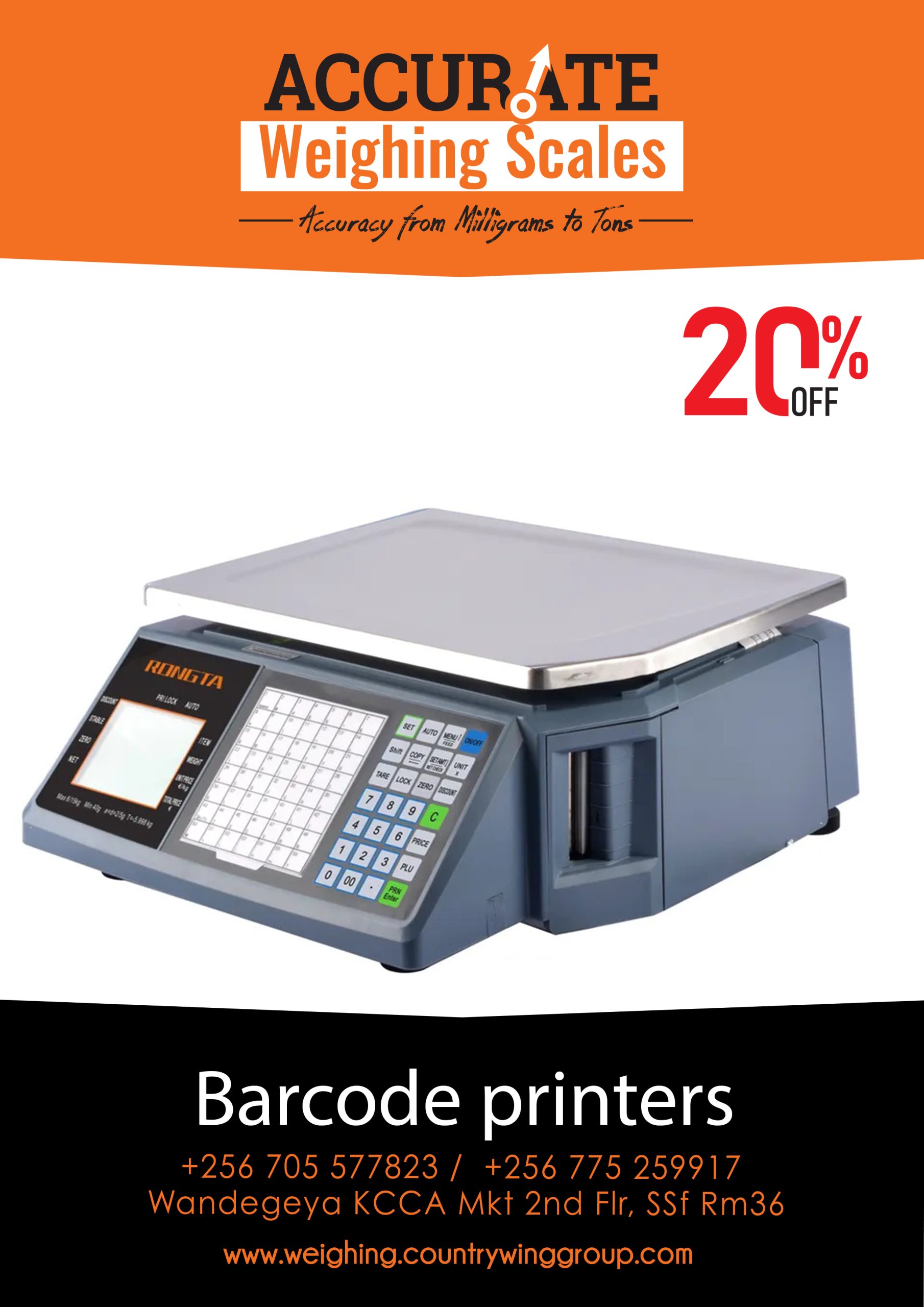 Barcode printing scales 