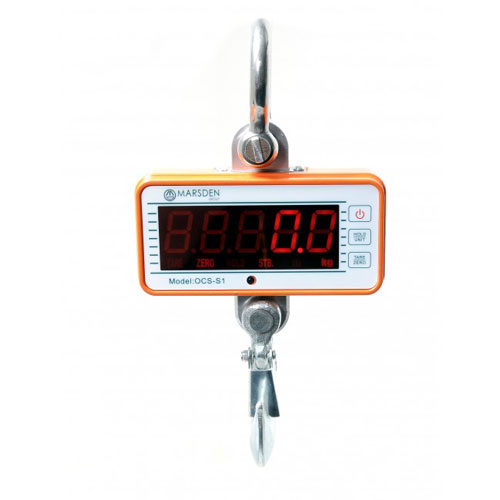 Marsden digital crane weighing scales with metal hooks for trade