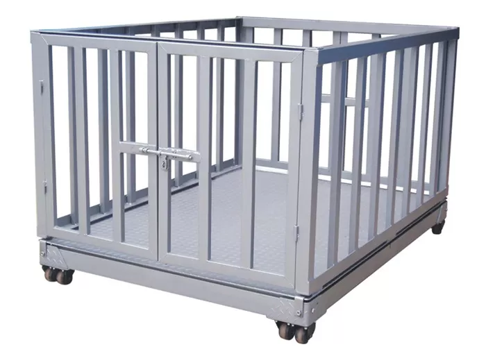 Stainless steel livestock weigh beams in industrial area - Image 2