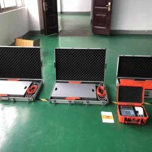 Stainless steel livestock weigh beams in industrial area